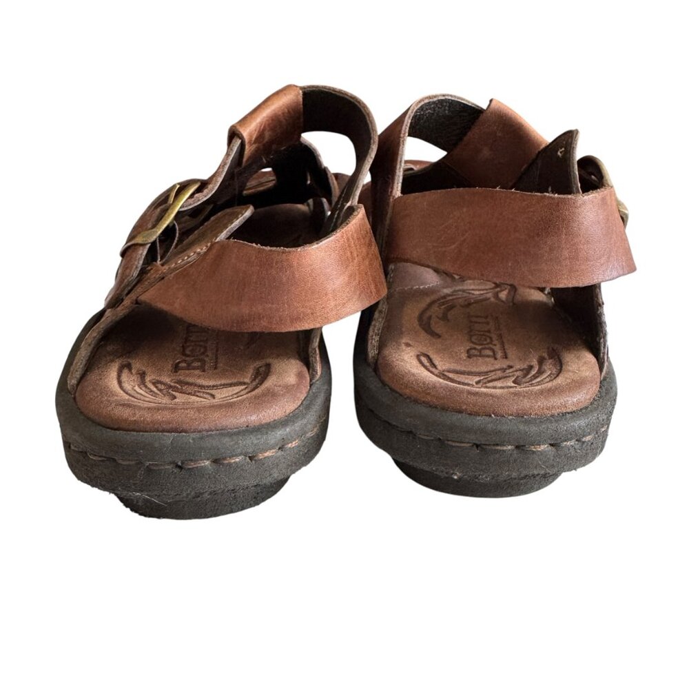 Born Size 10 Leather Carys Fisherman Sandals Classic Timeless Adjustable Brown - Picture 6 of 13